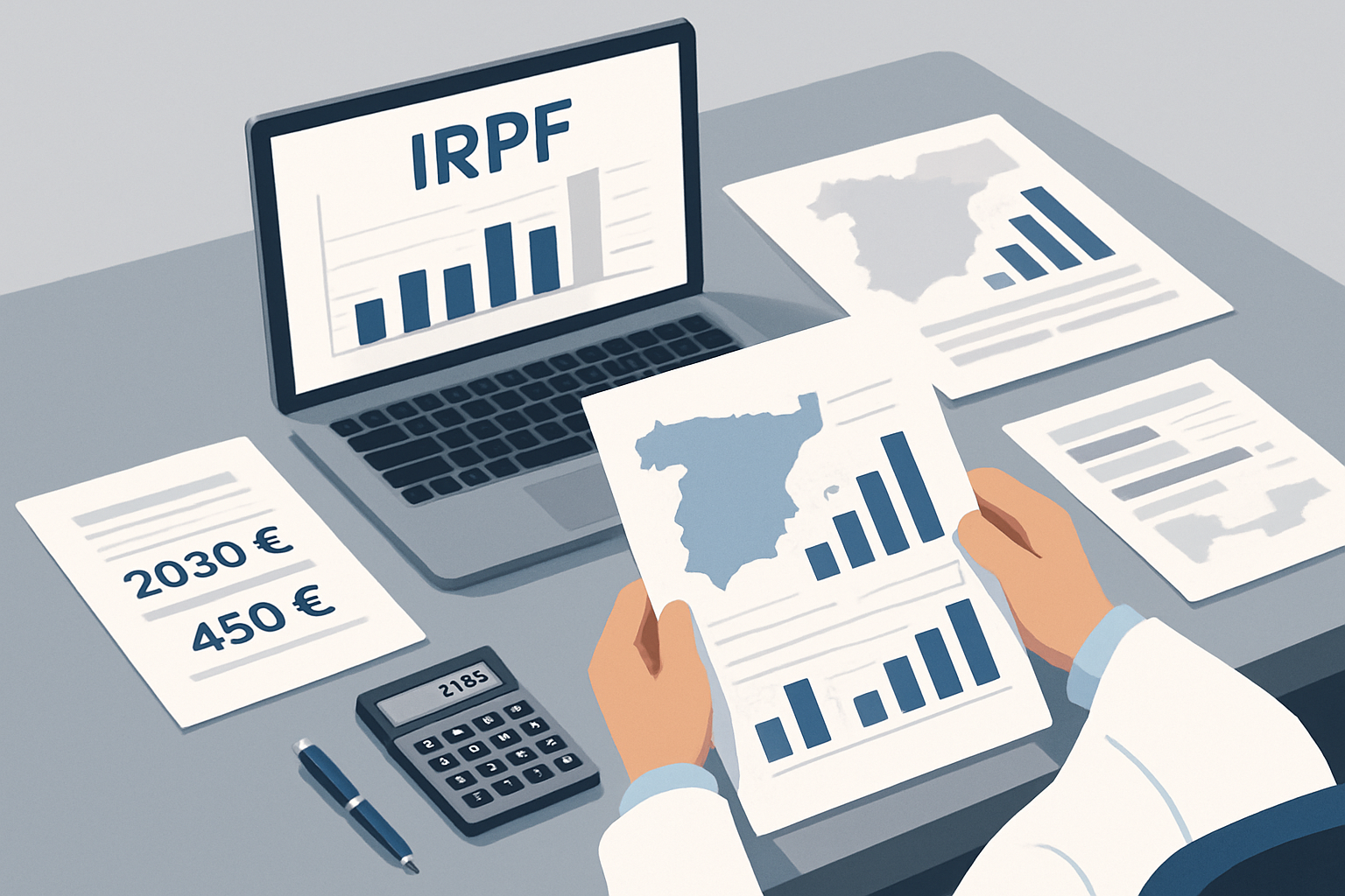 Sueldo neto de un médico en España tras impuestos, IRPF, guardias y CCAA