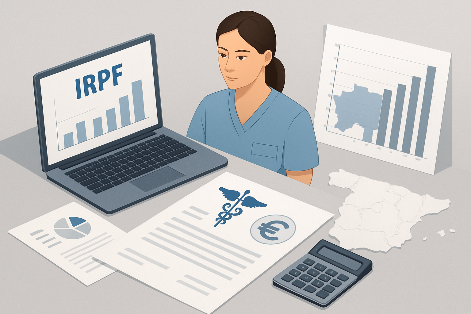 Sueldo neto de un enfermero en España en 2025: IRPF, pagas y comparativa CCAA
